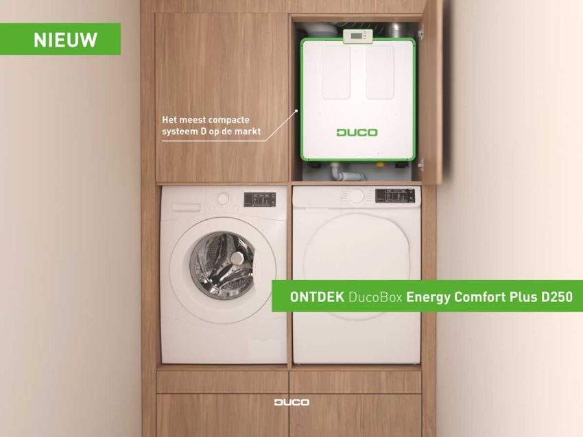 DucoBox Energy Comfort (Plus) D250: maximale warmteterugwinning in een ultracompact formaat