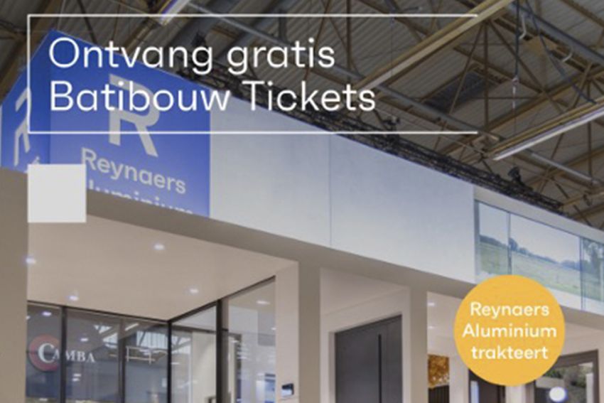 Reynaers Aluminium wordt 60 jaar en trakteert op gratis Batibouw tickets