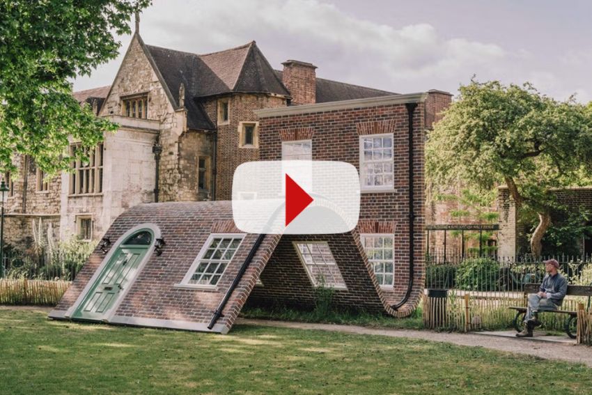 Alex Chinneck maakt een zittende gevel