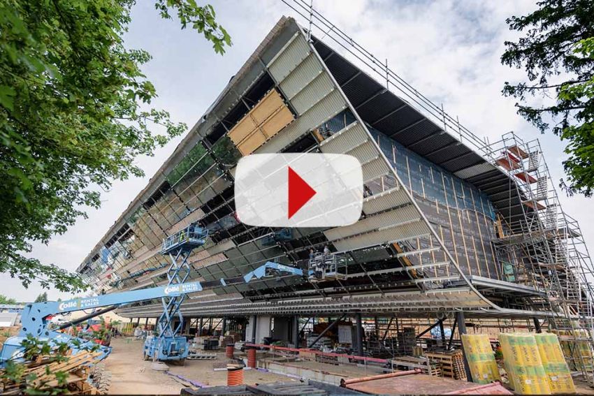 Het vleugelvormige gebouw